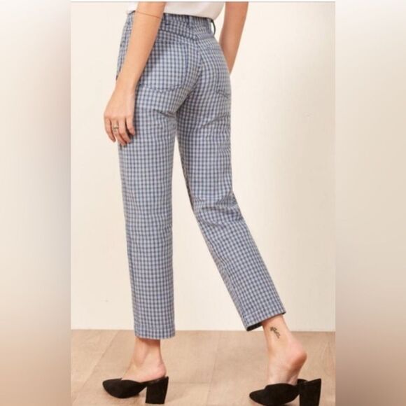 Reformation Valley Plaid Roper Straight Leg Jeans - 26 - Picture 2 of 11